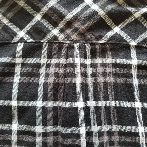 Woolrich Black/White Plaid Button Down Flannel - Picture 6 of 7